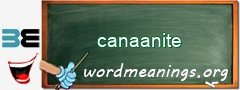 WordMeaning blackboard for canaanite